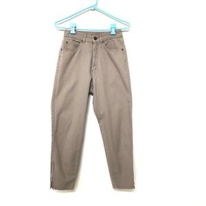 Vintage 1980's ~ Sasson ~ High Waist Straight Leg Tan Khaki Jeans ~ Size 9